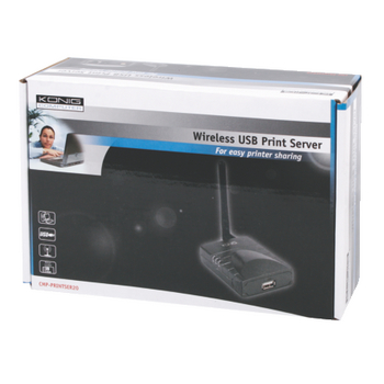 CMP-PRINTSER20 König usb 2.0 draadloze printserver Verpakking foto